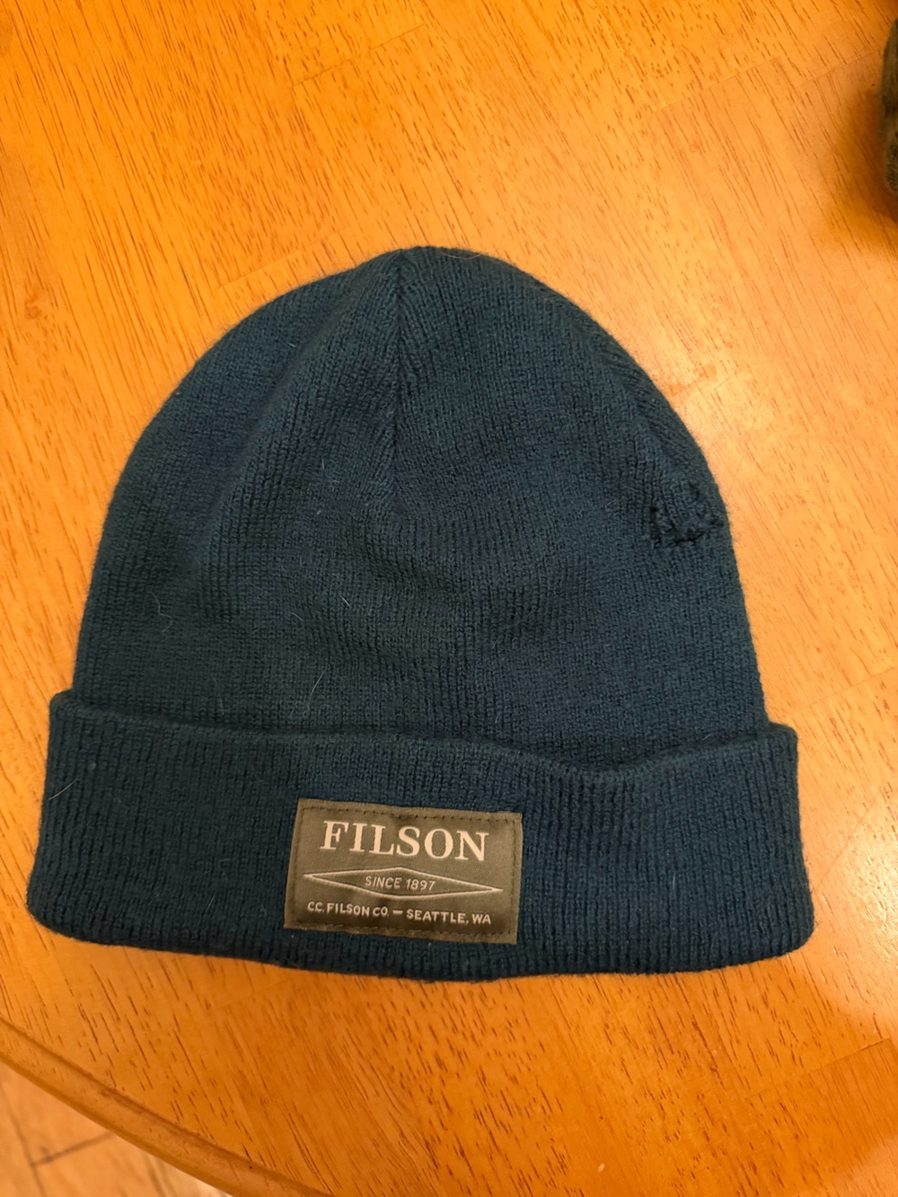 Filson Dark Navy Fold-Over Knit Beanie